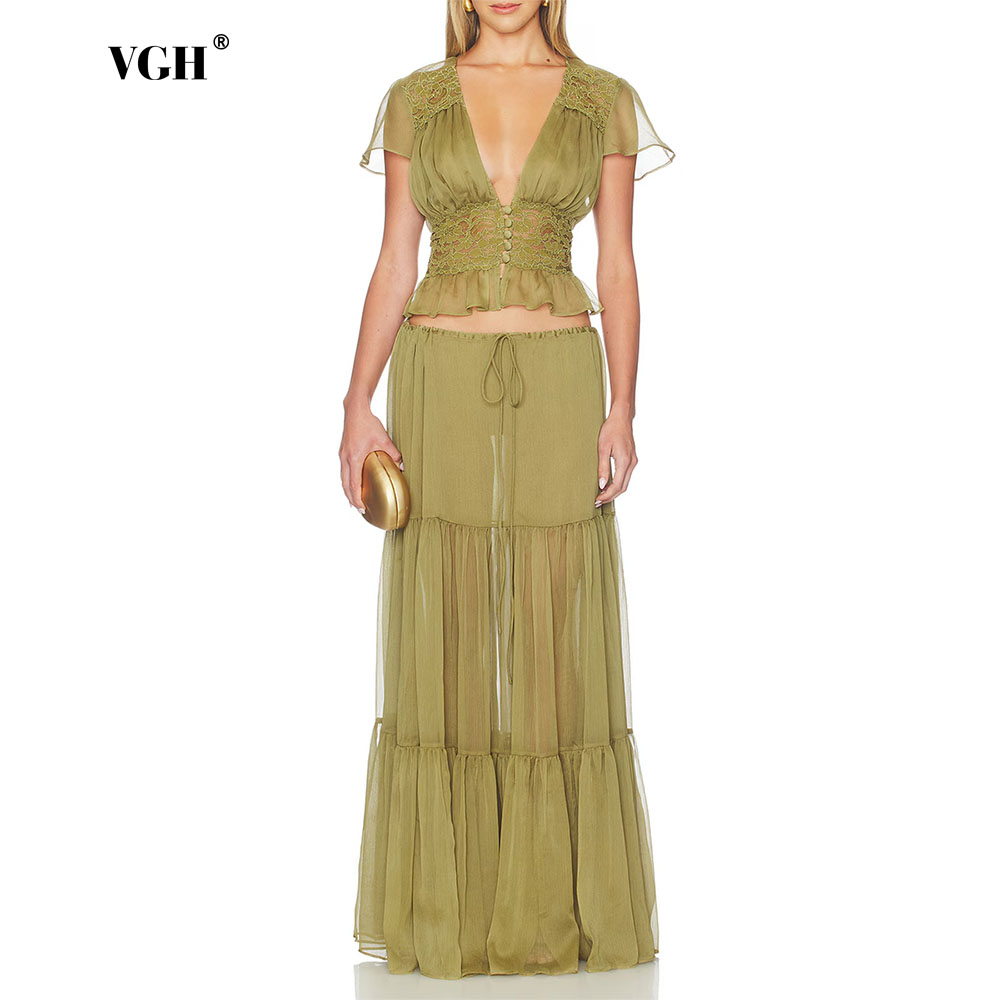 Summer Vacation Clothing Women - VGH Romantic Boho Two Piece for