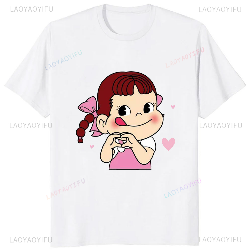 Summer Japanese Clothing - Japanese Kawaii Girl Milk Peko-chan Printed