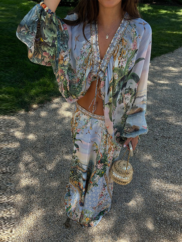 Beach Bohemian Floral Matching - đánh giá và giá Summer Vacation Clothing Women