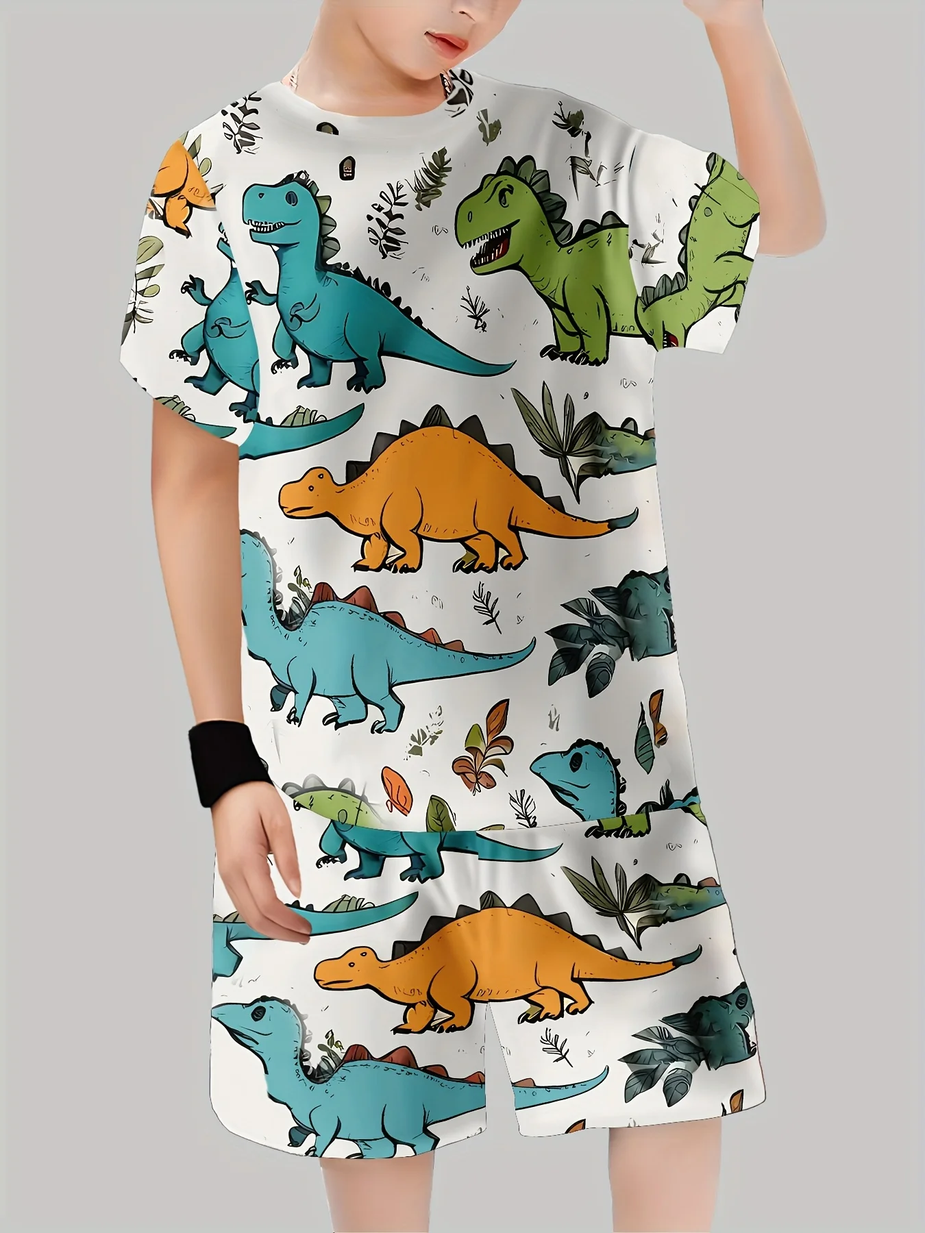 New Dinosaur Printed Outfits T - đánh giá và giá Summer Clothing For Babies