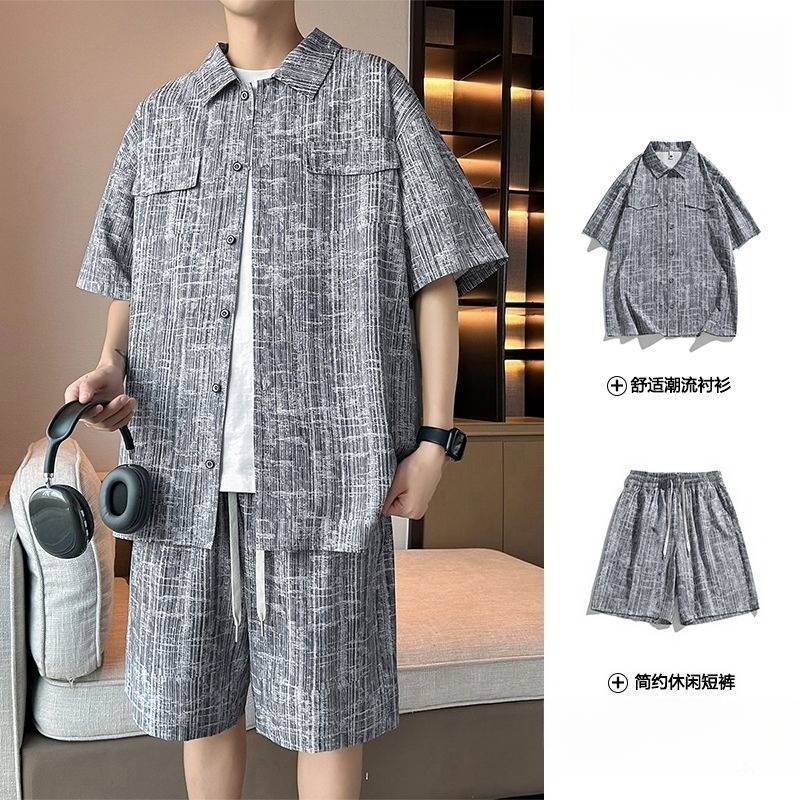 Men's Set Half Sleeve Shirt+ 5 - đánh giá và giá Summer Clothing Beach