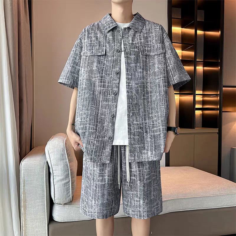 Men's Set Half Sleeve Shirt+ 5 - đánh giá và giá Summer Clothing Beach