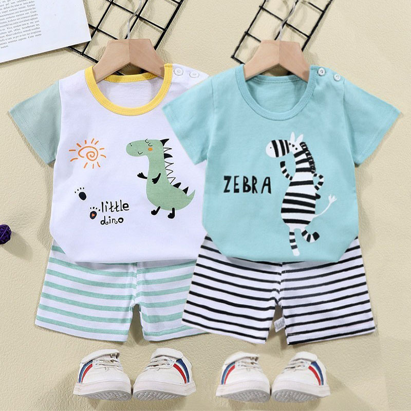 Cotton Tees+Shorts 2-piece Tra - đánh giá và giá Summer Clothing For Babies