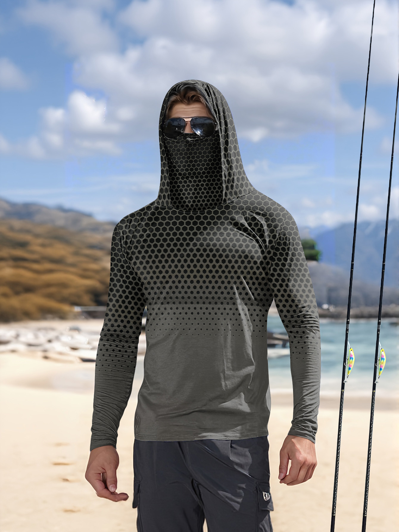 Men Hood Fishing Shirt long sl - đánh giá và giá Summer Clothing Usa