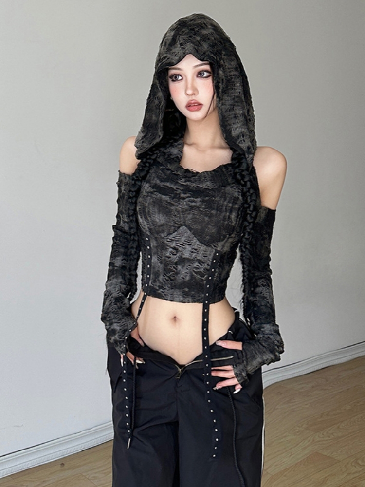 Hooded Y2k Top For Women Cloth - đánh giá và giá Summer De Clothing