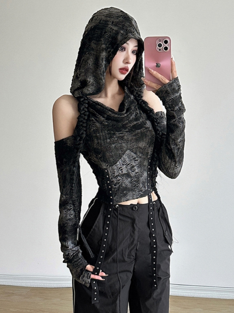 Hooded Y2k Top For Women Cloth - đánh giá và giá Summer De Clothing