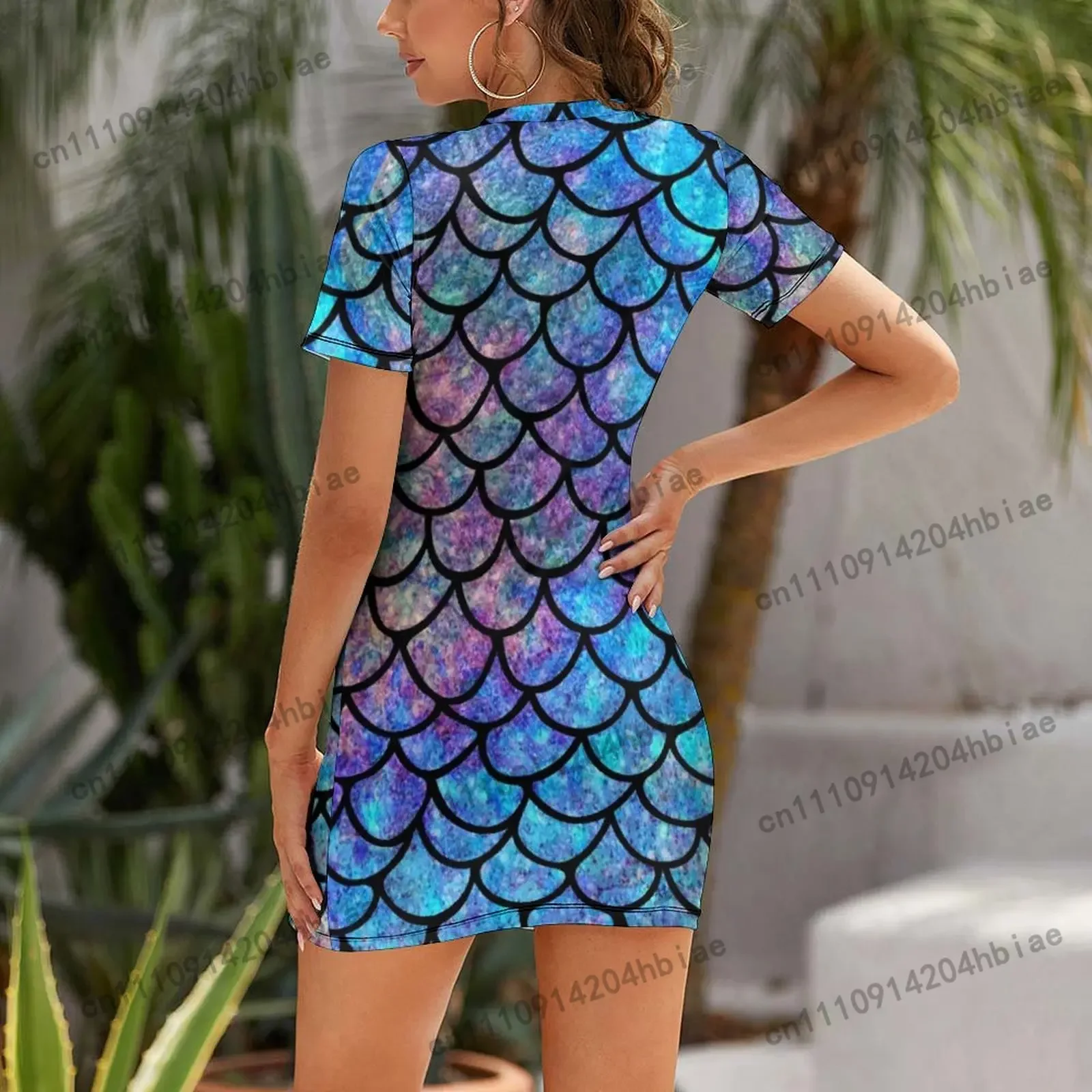 Colorful Mermaid scales Short  - đánh giá và giá Summer Clothing Juniors