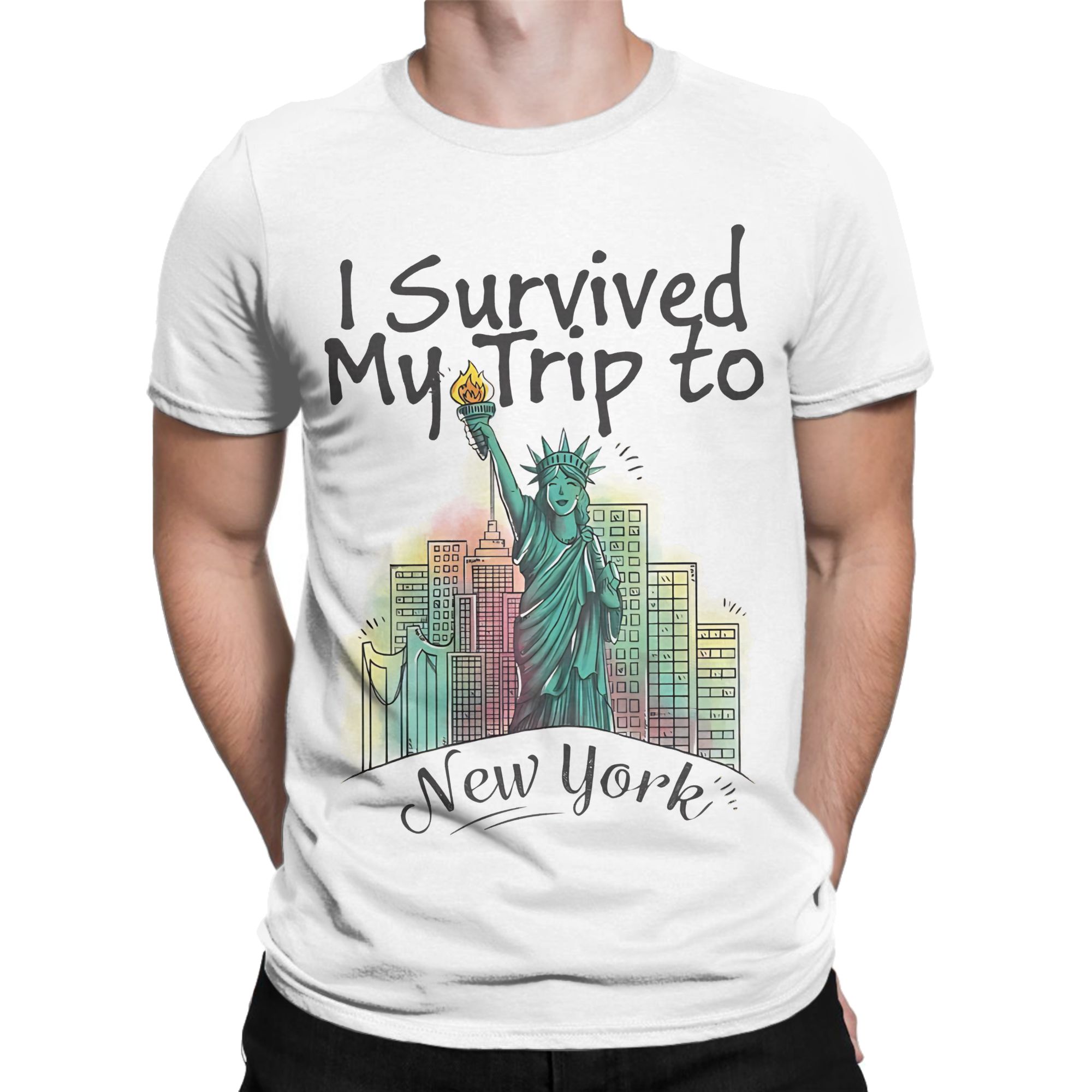 Retro I Survived My Trip To NY - đánh giá và giá Summer Clothing Nyc