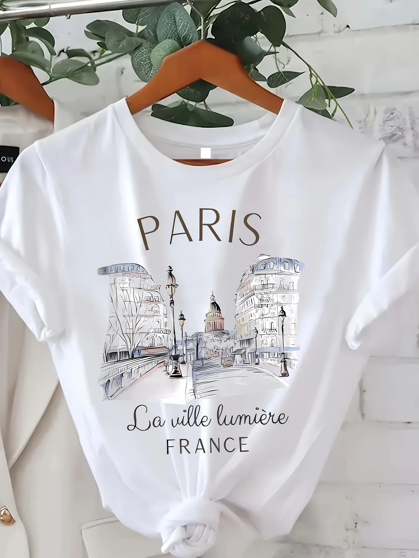 90s T Shirt Paris Women Print  - đánh giá và giá Summer Clothing In Paris