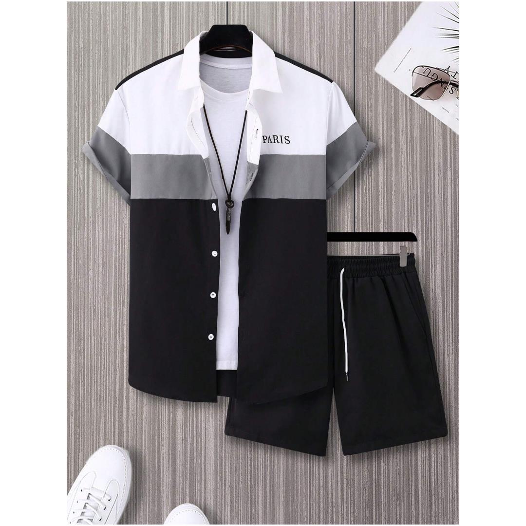 Men's Fashion Suit Blue And Wh - đánh giá và giá Summer Clothing Beach
