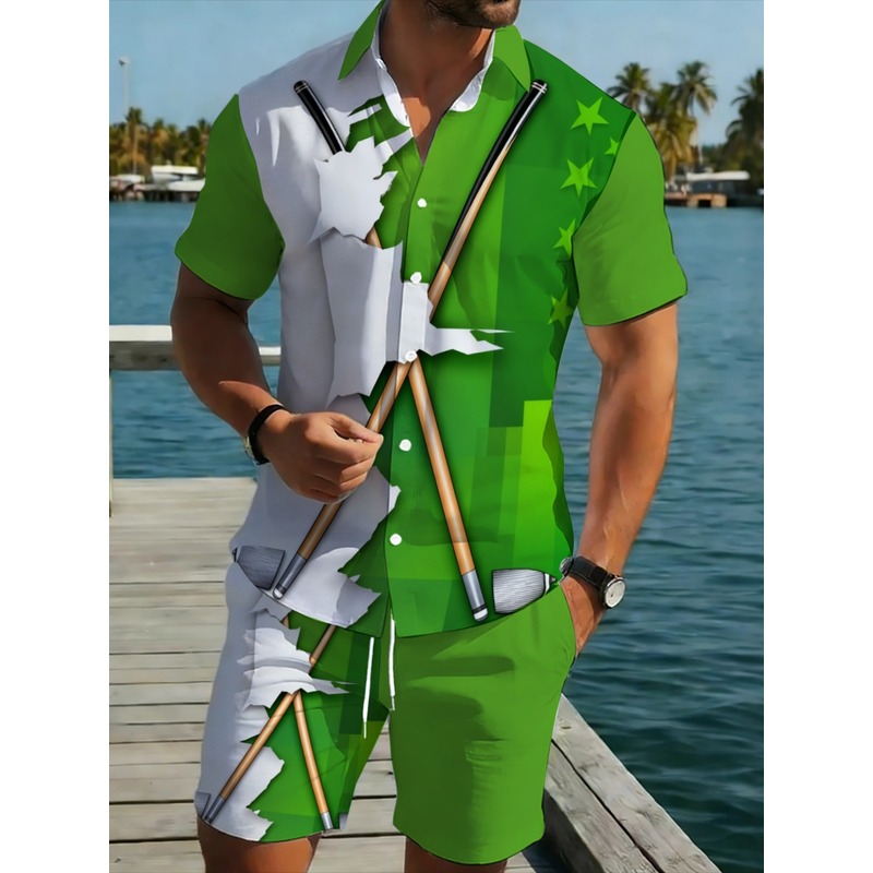 Men's Lightweight Casual Green - đánh giá và giá Summer Clothing Beach