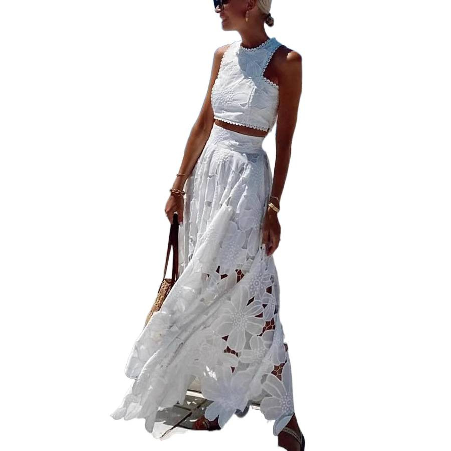 Women's White Floral Lace Embr - đánh giá và giá Summer Vacation Clothing Women