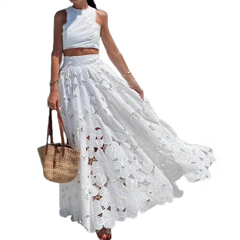 Women's White Floral Lace Embr - đánh giá và giá Summer Vacation Clothing Women
